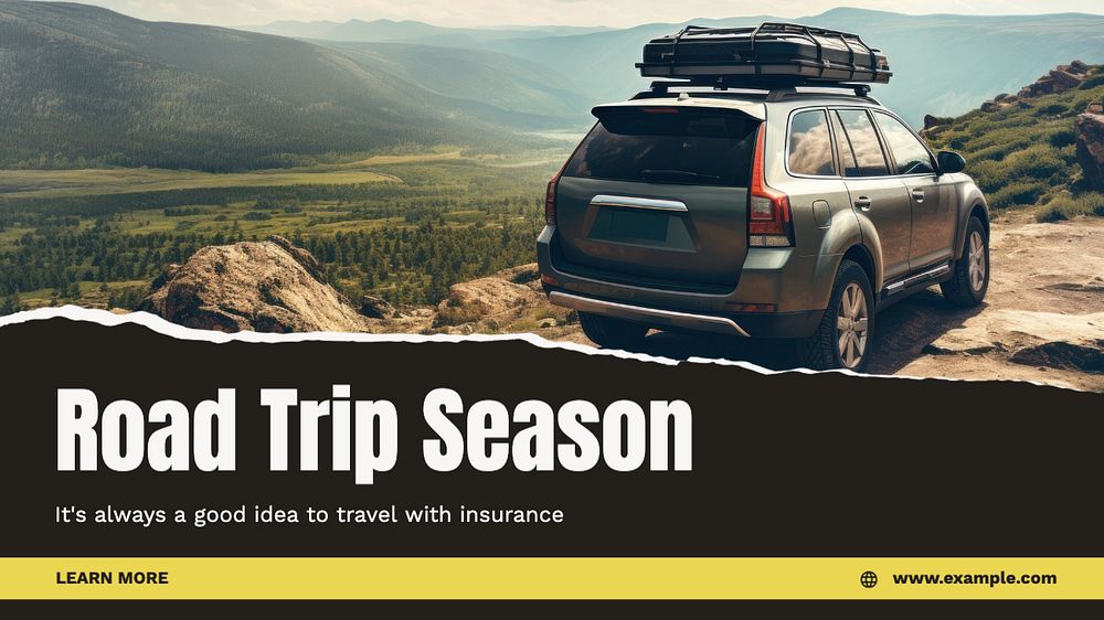 Road trip insurance blog banner template