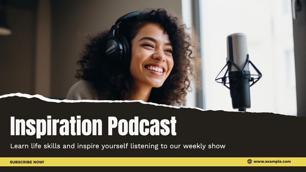 Inspiration podcast blog banner template