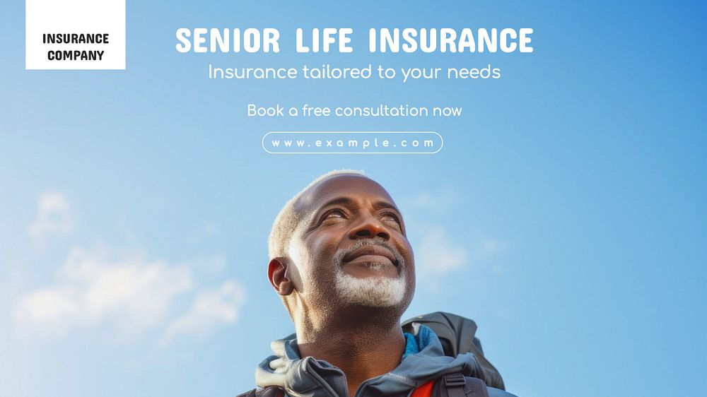 Senior insurance blog banner template