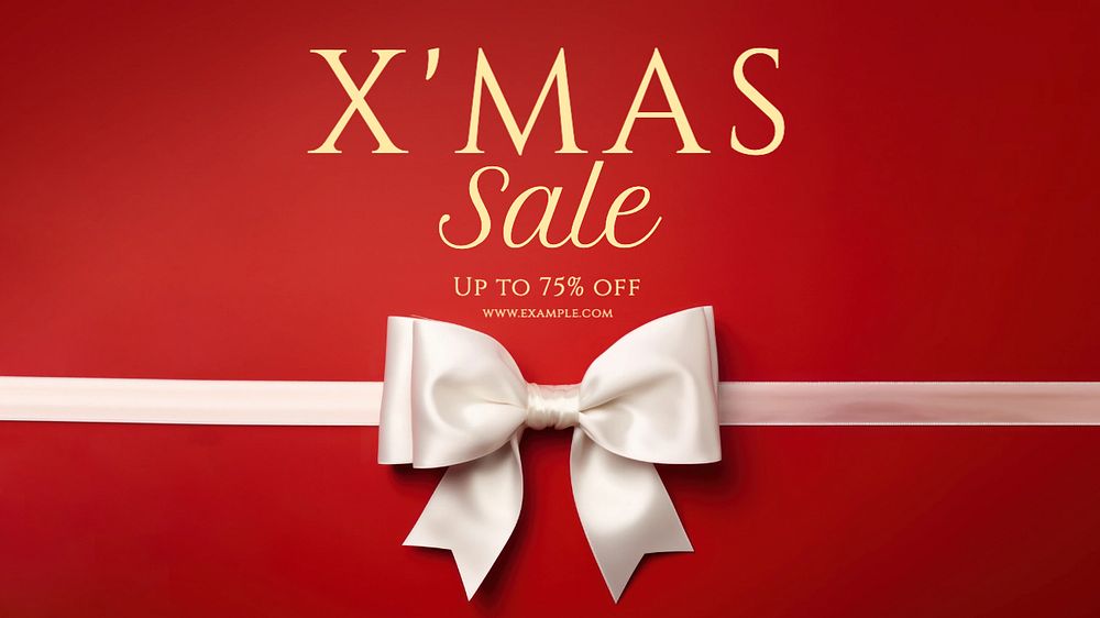 Xmas sale blog banner template