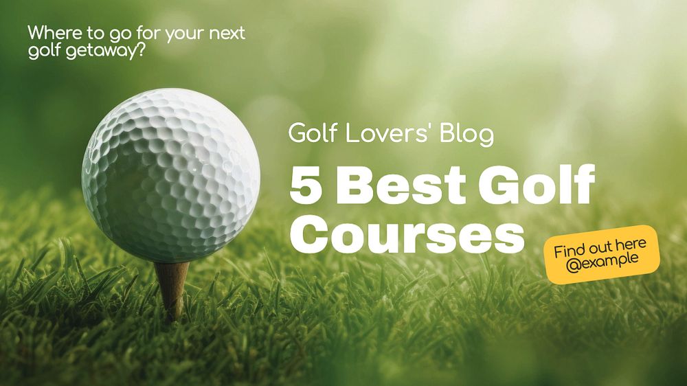 Golf courses blog banner template