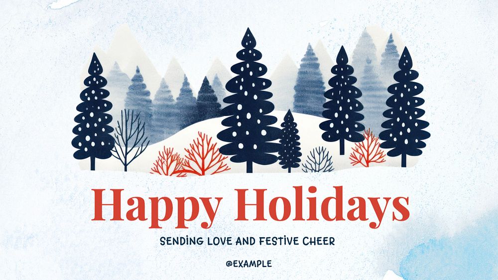 Happy holidays blog banner template