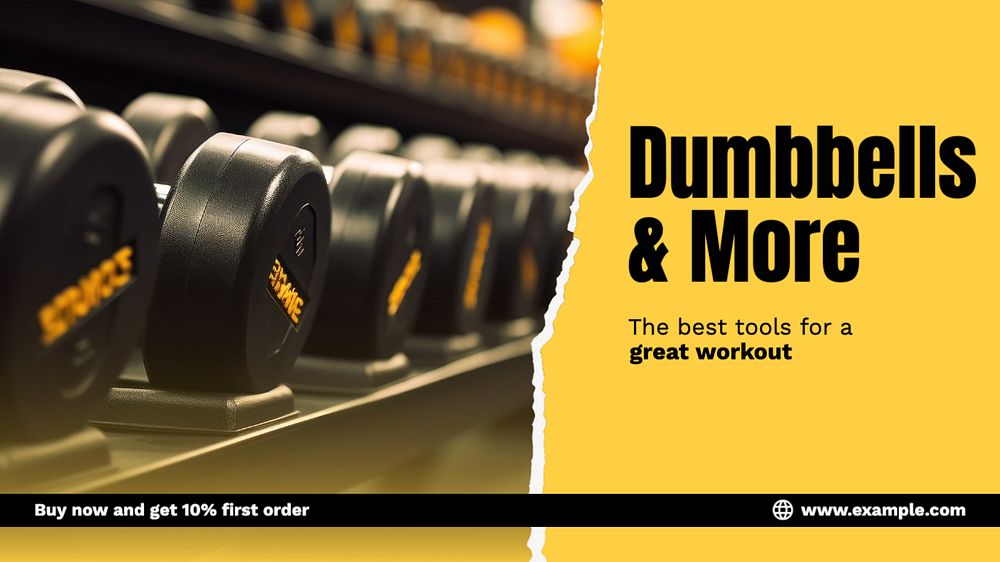 Dumbbells blog banner template