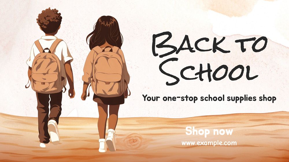 Back to school blog banner template