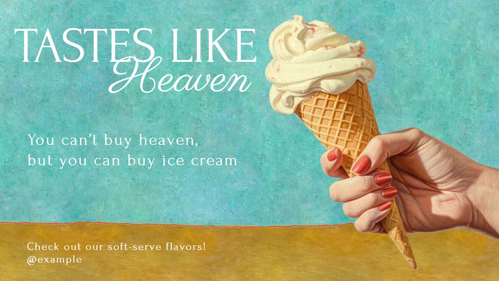 Ice-cream shop blog banner template