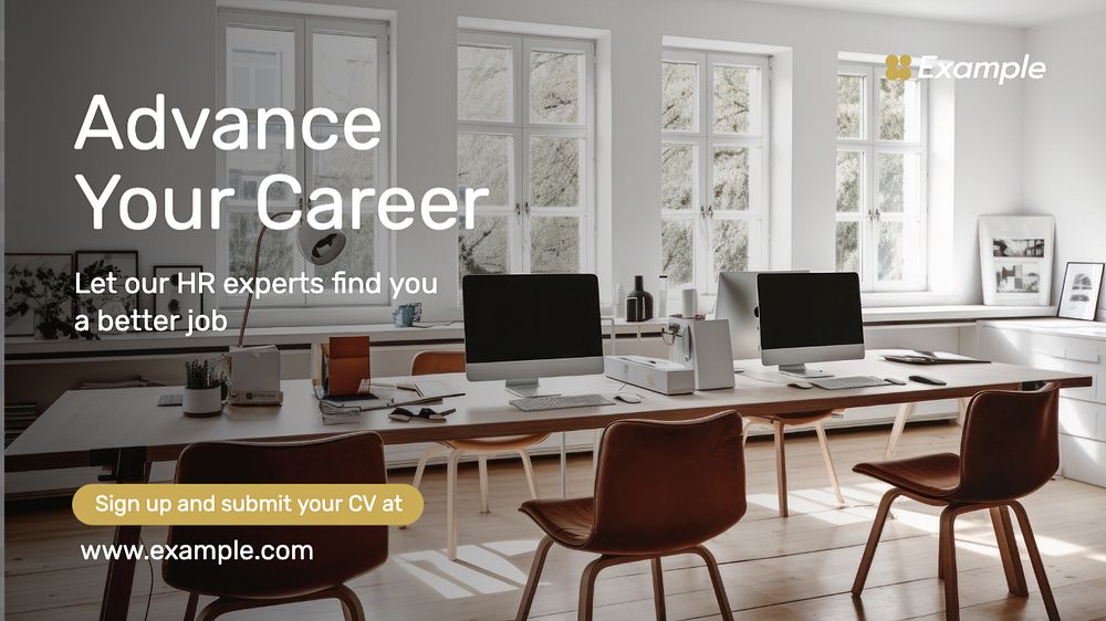 Advance your career blog banner template