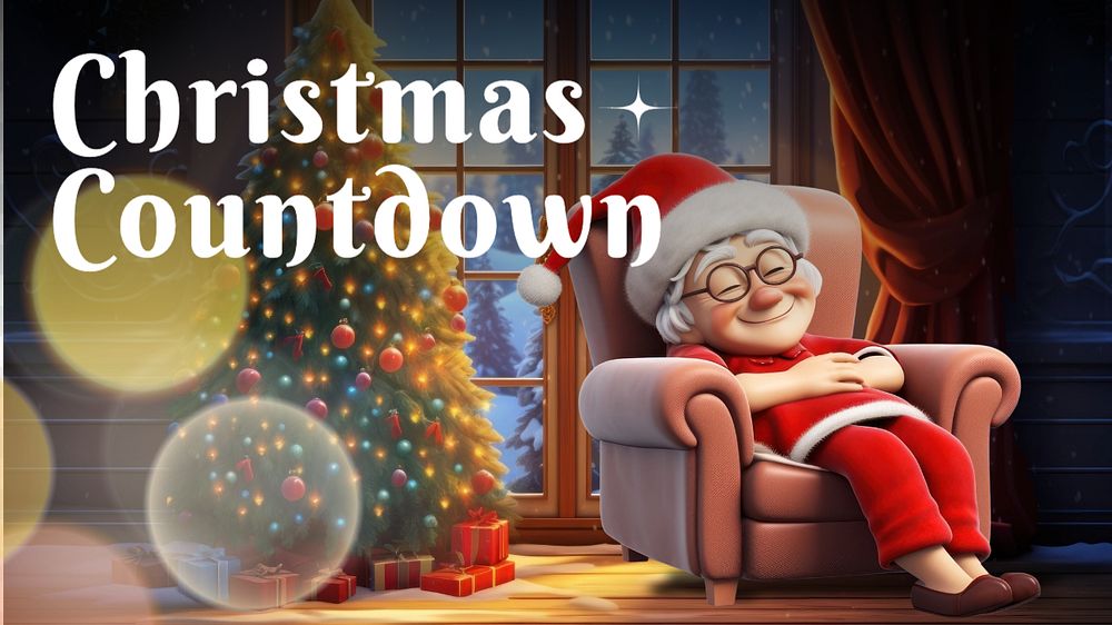 Christmas countdown blog banner template