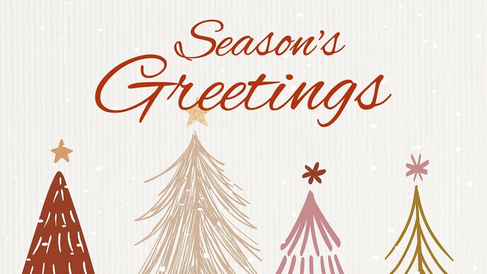 Seasons greetings blog banner template