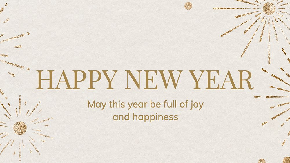 Happy New Year blog banner template