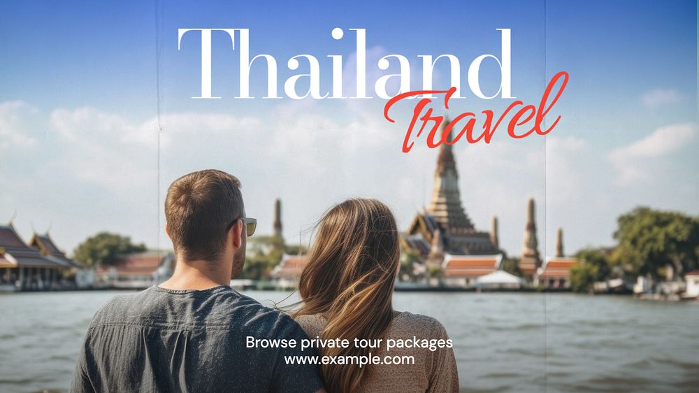 Thailand travel blog banner template