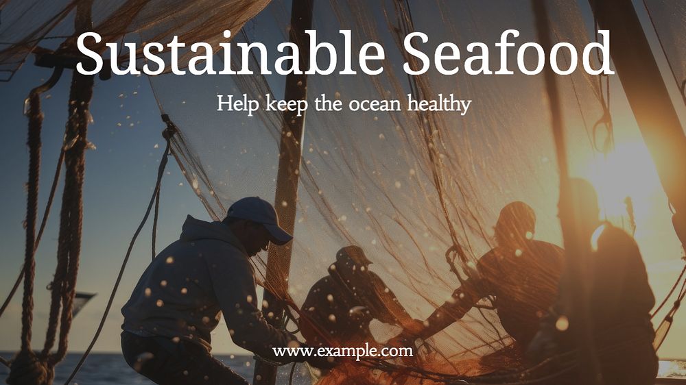 Sustainable seafood blog banner template