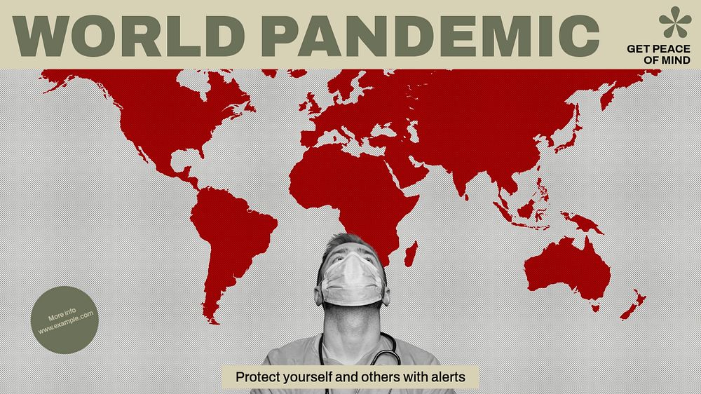 Pandemic blog banner template, editable design