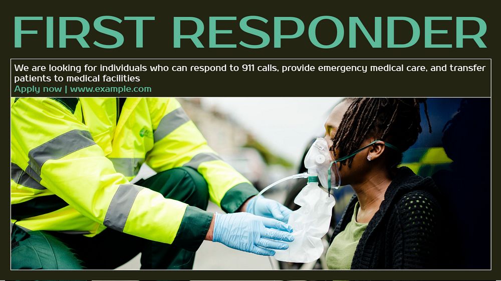 First responder blog banner template, editable text