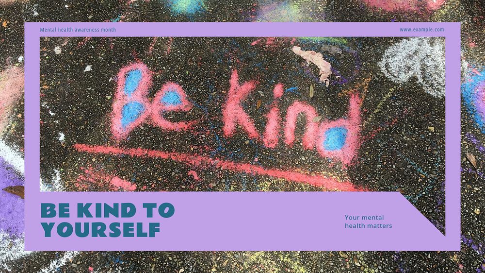 Be kind blog banner template, editable text & design