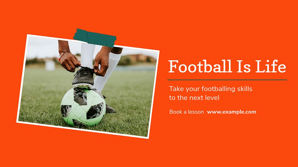 Football blog banner template, editable design