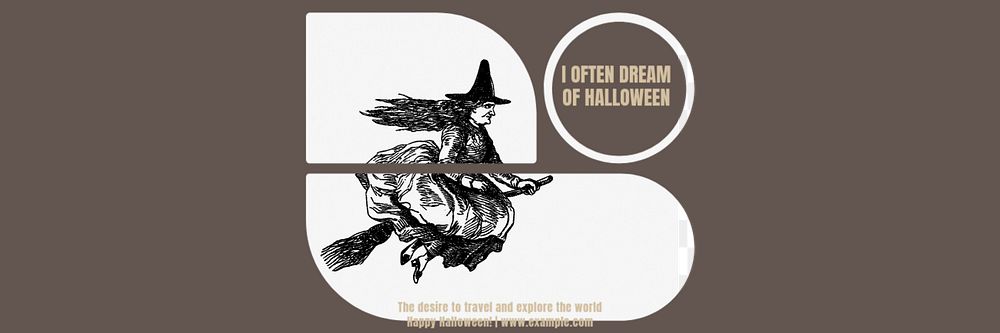 Halloween email header template, editable design