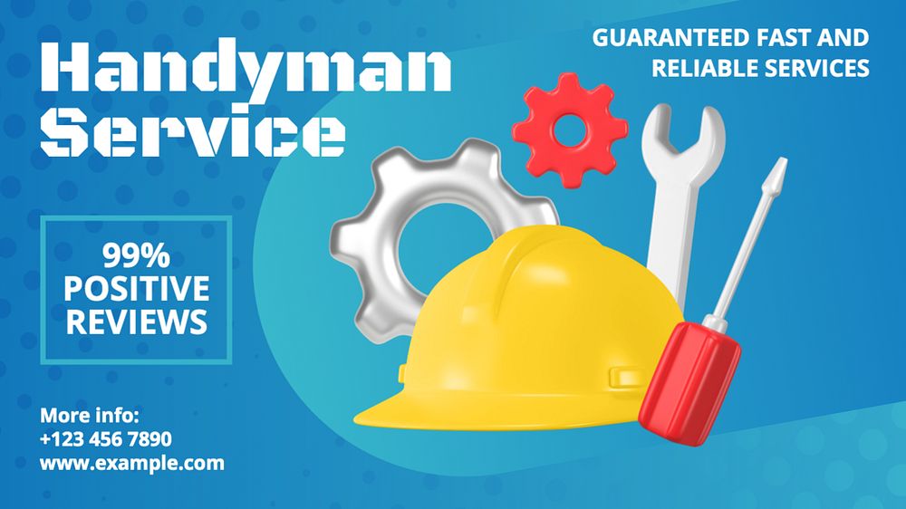 Handyman service blog banner template