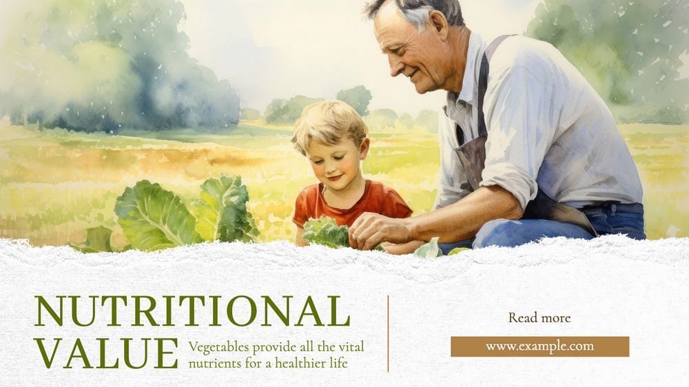 Nutritional values blog banner template