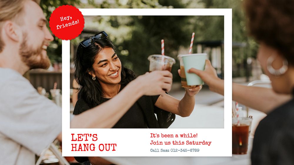 Hang out Facebook cover template