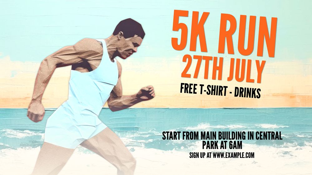 5K Run  blog banner template