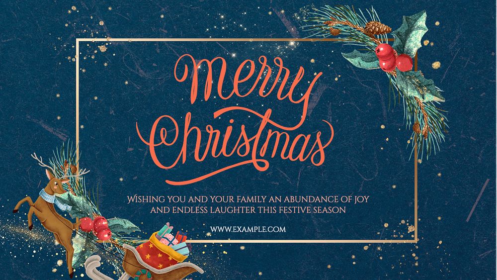 Merry Christmas blog banner template