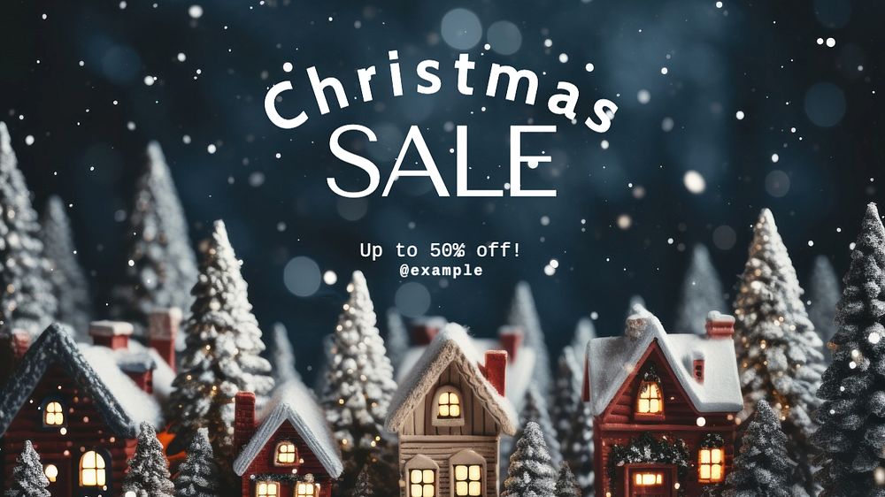 Christmas sale blog banner template