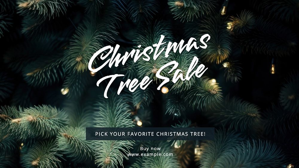 Christmas tree sale blog banner template