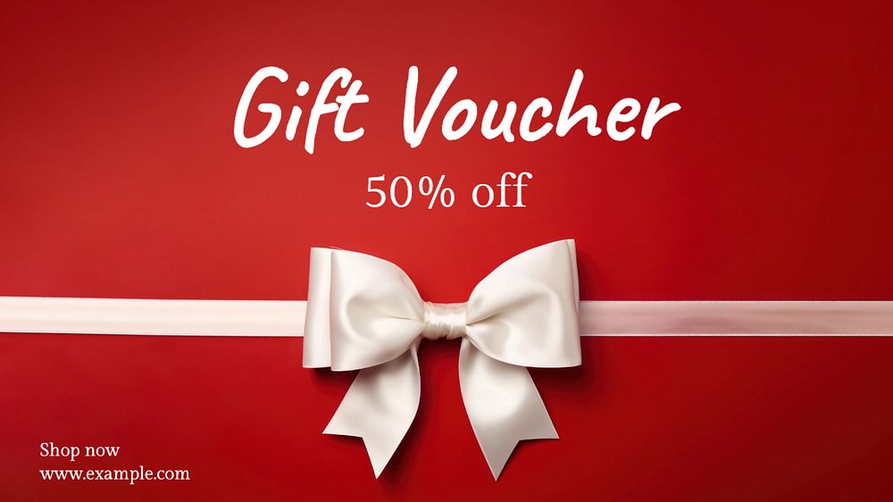 Gift voucher blog banner template