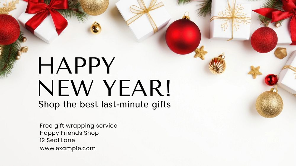 New year sale blog banner template