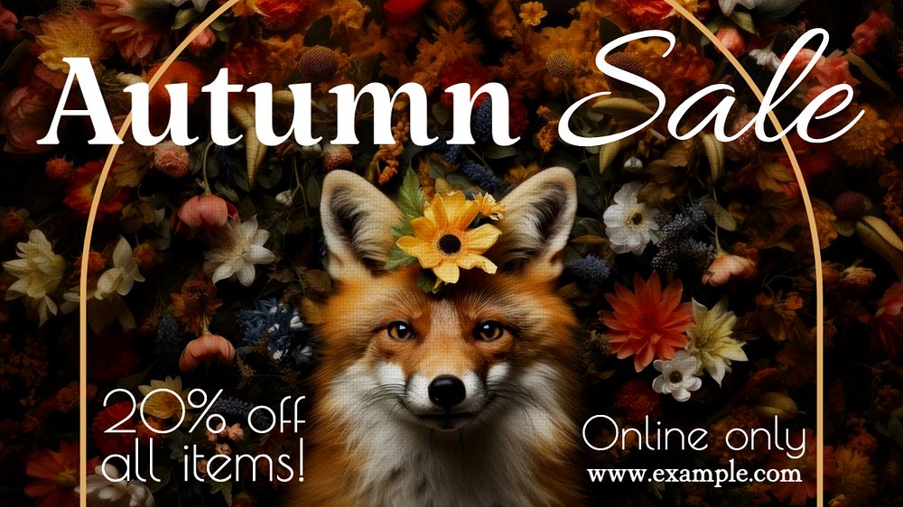 Autumn sale blog banner template