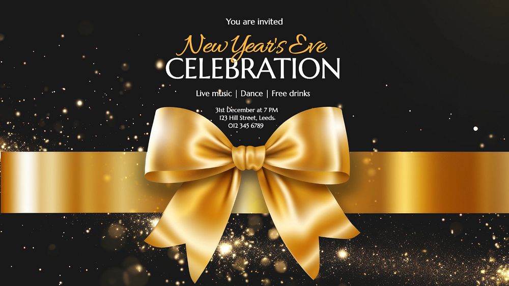 New Year's celebration blog banner template