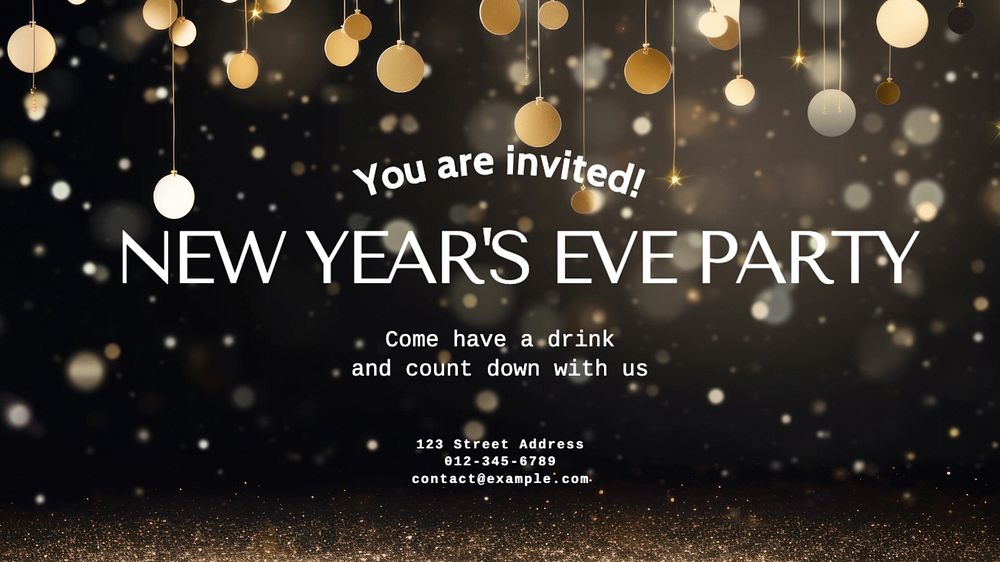 New Year Party blog banner template