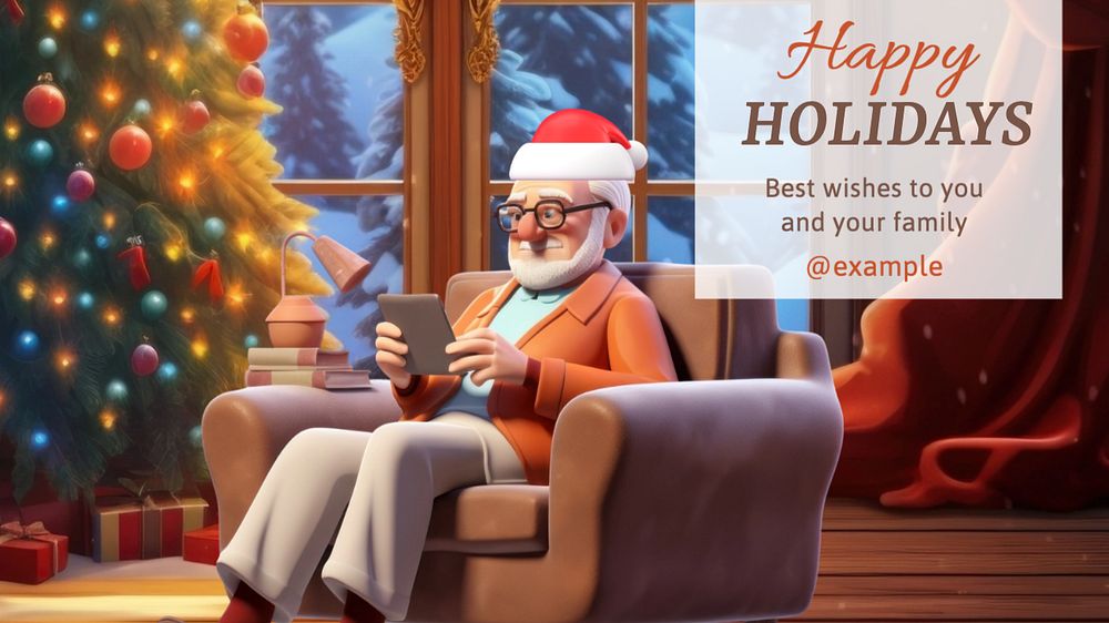 Happy holidays blog banner template