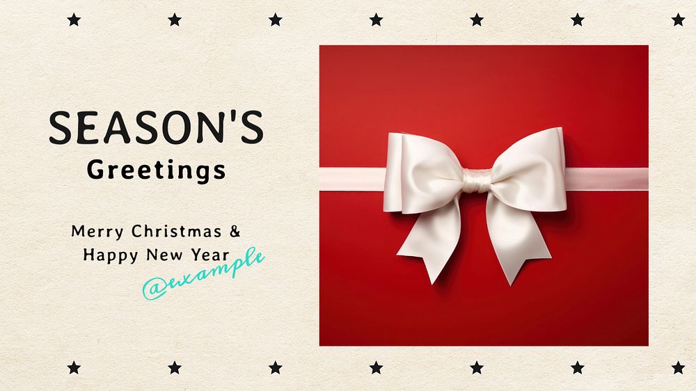 Season's greetings blog banner template