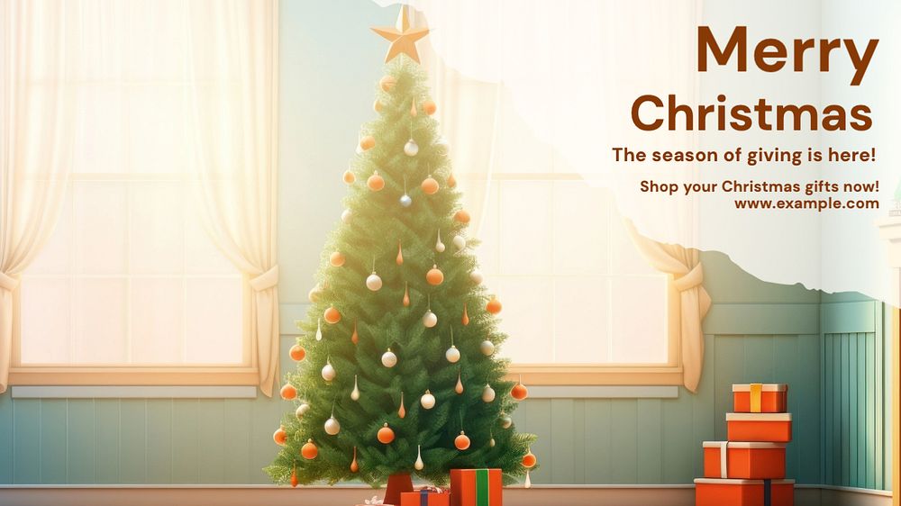 Merry Christmas blog banner template