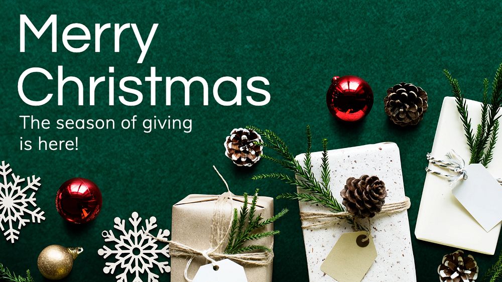 Merry Christmas blog banner template