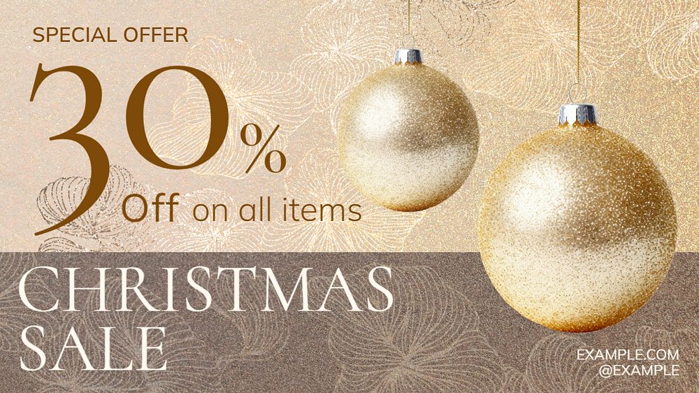 Christmas sale blog banner template