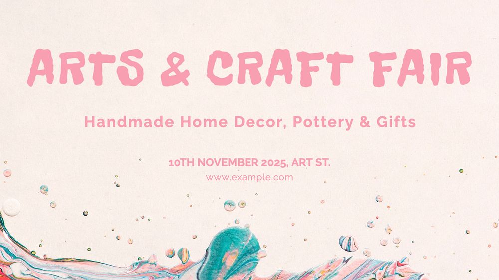 Art & craft fair blog banner template