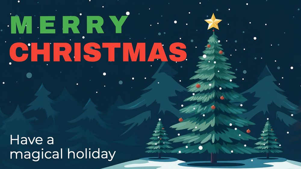 Merry Christmas blog banner template