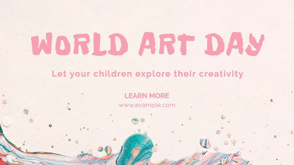 World Art Day blog banner template