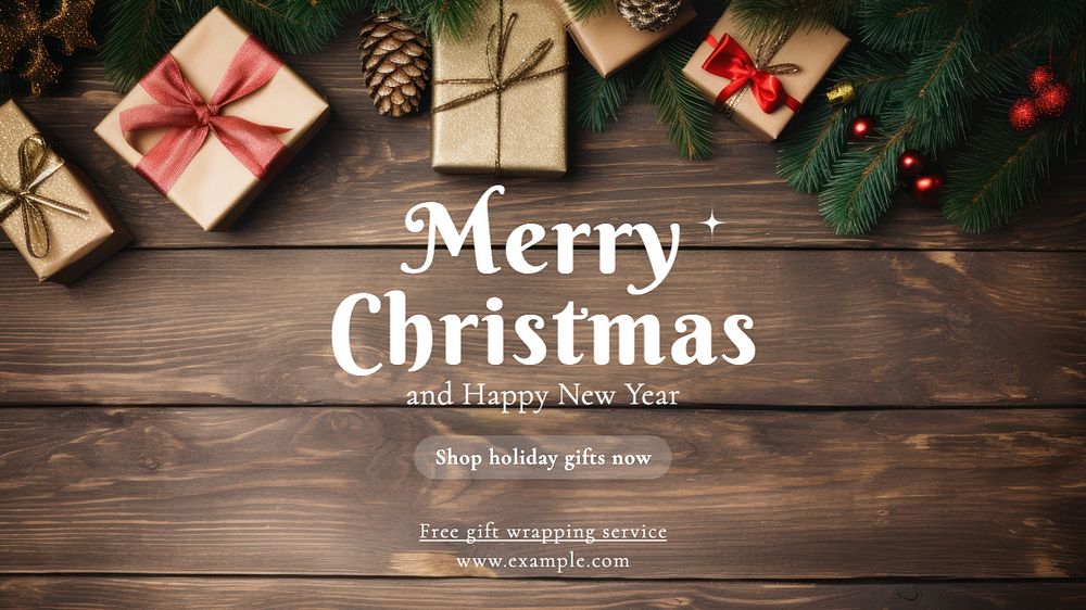 Merry christmas  blog banner template