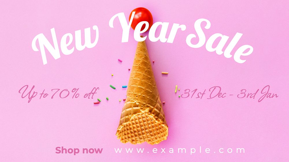 New Year sale blog banner template