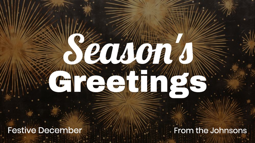 Season's Greetings blog banner template