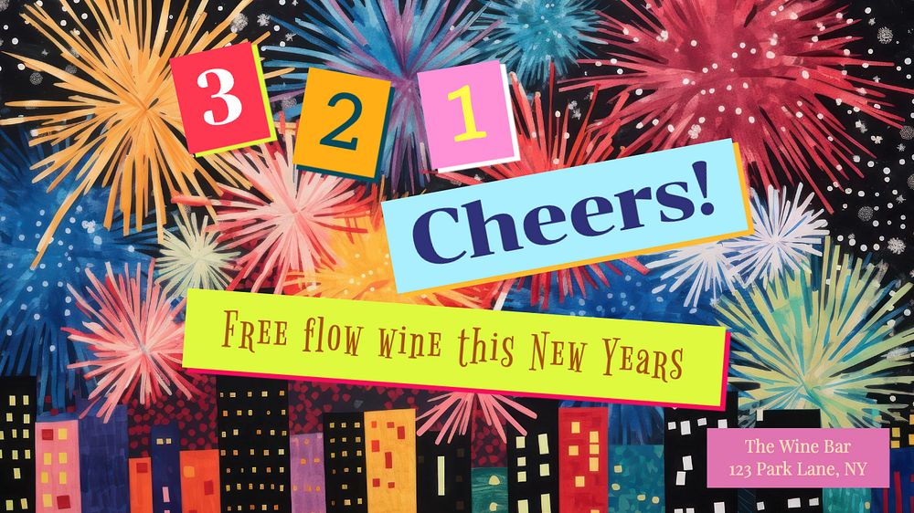 New year celebration blog banner template