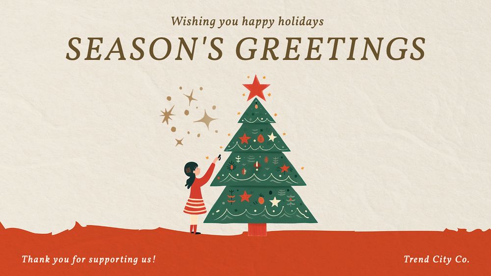 Season's greetings  blog banner template