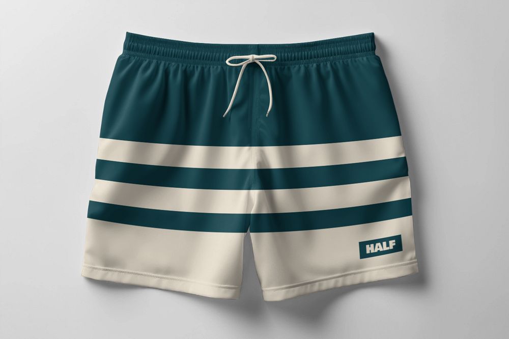 Men's swim shorts editable mockup