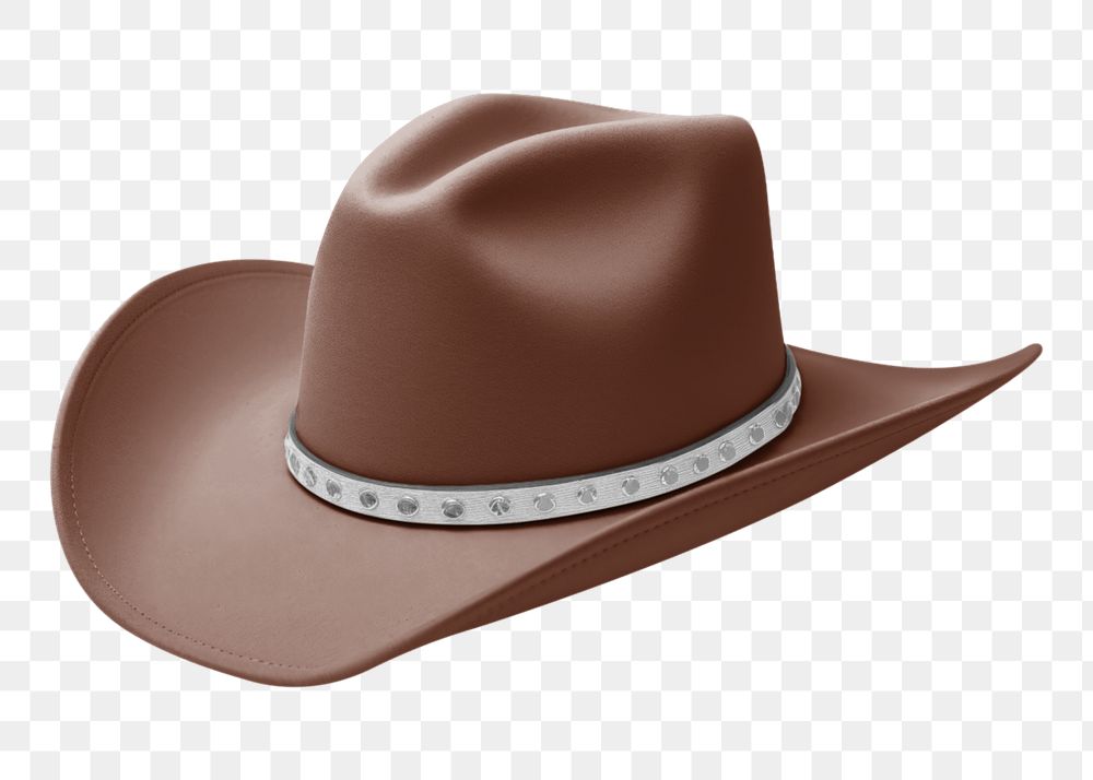 Brown cowboy hat mockup, editable design