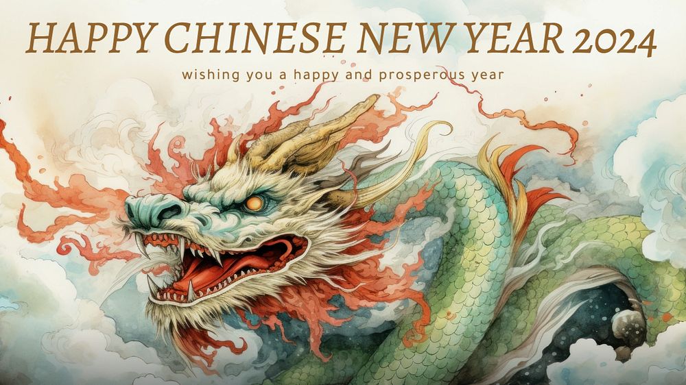 Chinese new year blog banner template