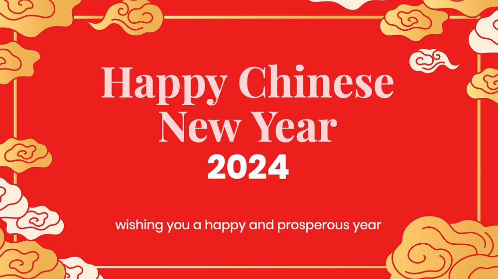 Chinese new year blog banner template