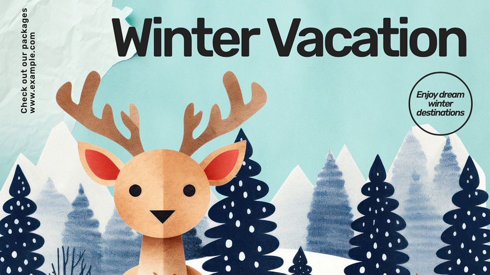 Winter vacation  blog banner template